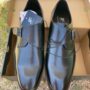 JF J.Ferrar Black Oxford Men's Shoes